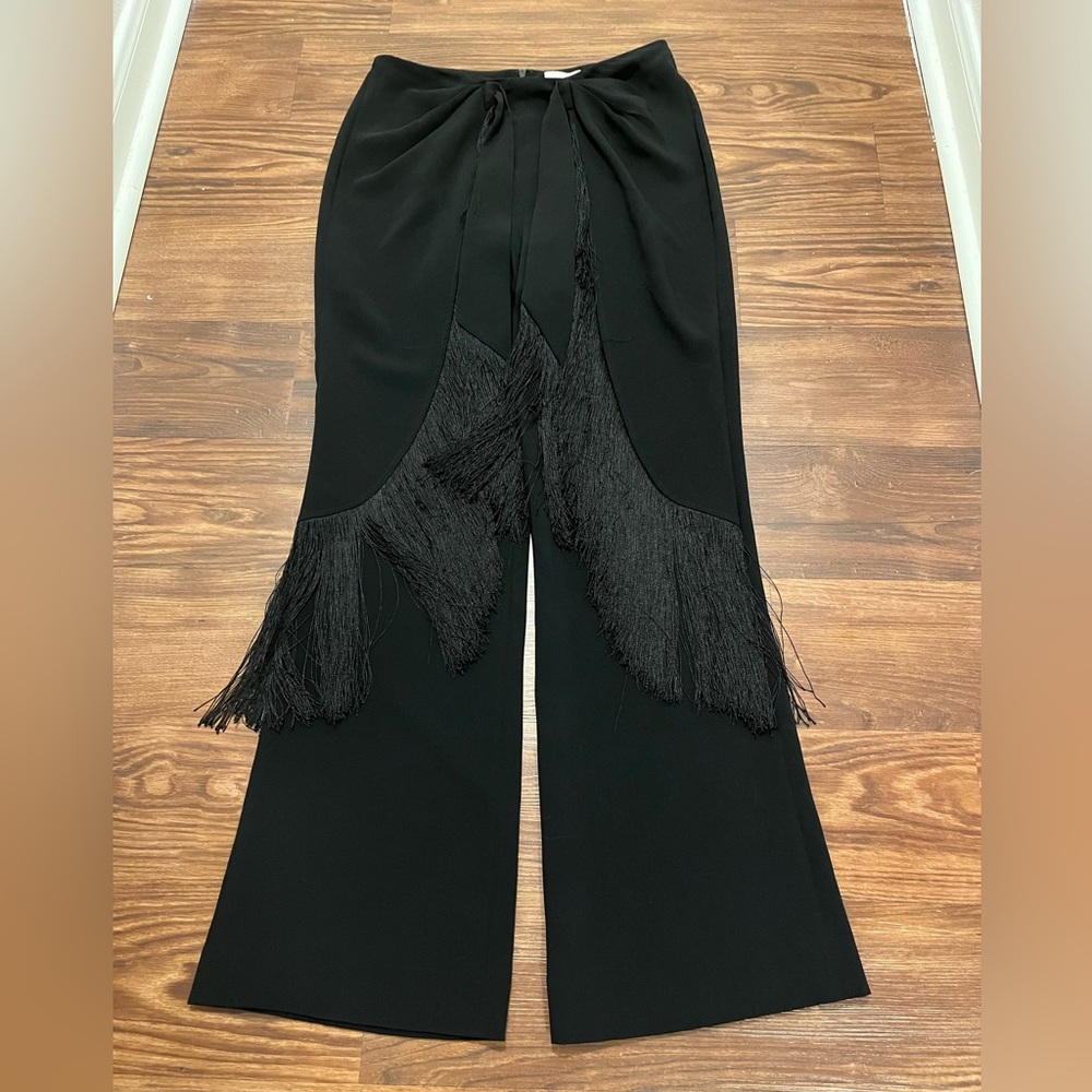 Cinq à Sept Cinq A Sept Black Fringe Pants Size 6